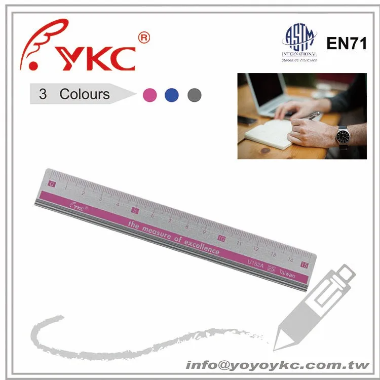 U152A Drafting supplies metal ruler 15cm