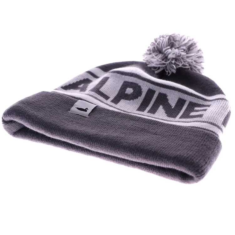 
Winter Ball Hat Ski Cap Hand Knit 100% Acrylic Beanie Hat 