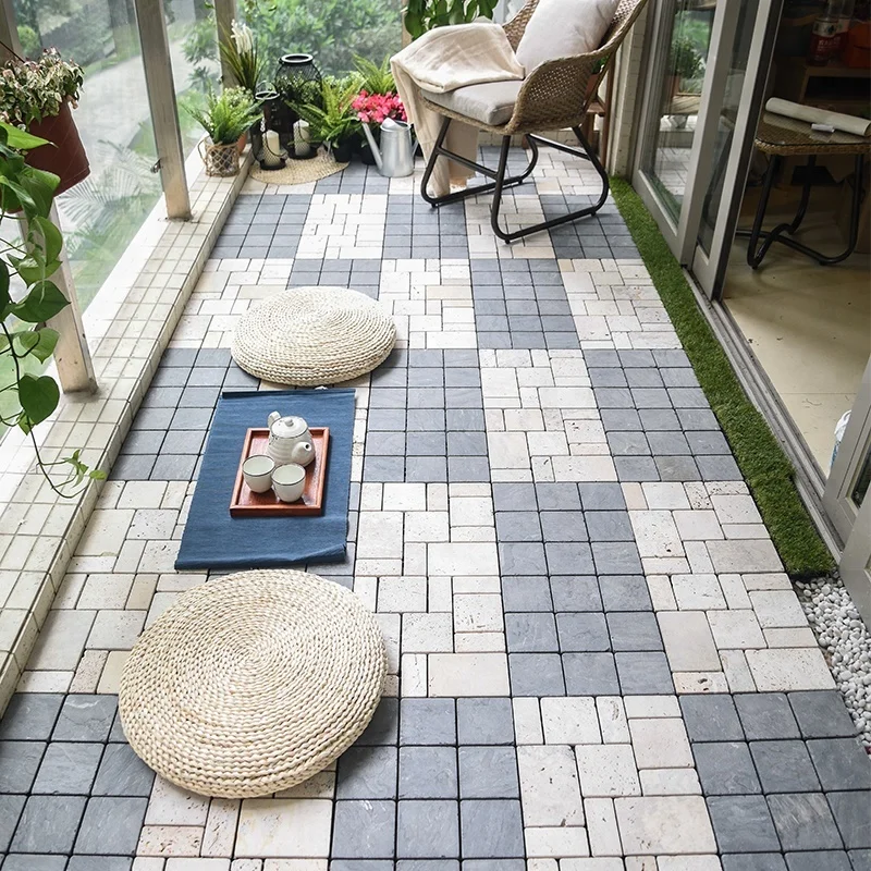 Hot sale in Italian marble lava stone easy install deck flooring tile for porch