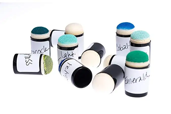 
100,000pcs in stock Amonzon hot selling Finger Sponge Daubers Art and Craft Drawing Project Finger Painting Sponge Dauber 