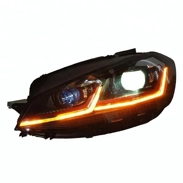 Tluuze BiLED projector lens headlight with red stripe for Golf 7.5 GTI