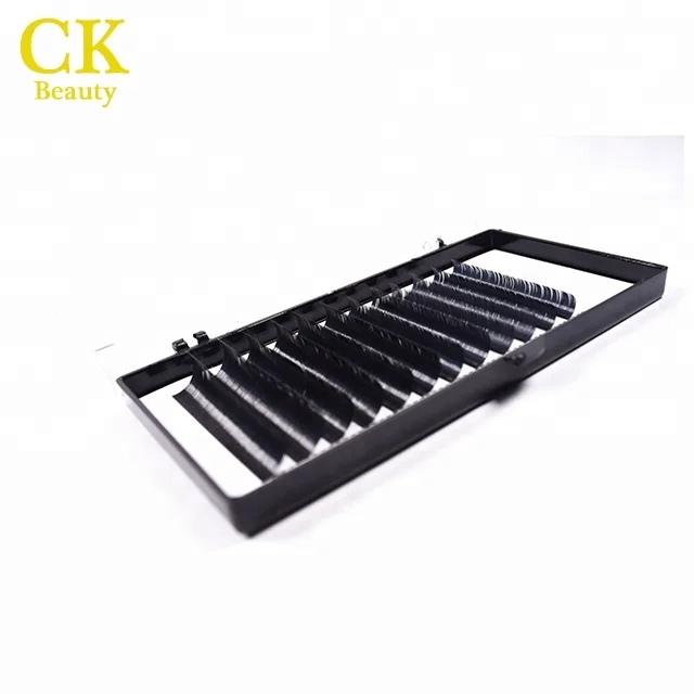 
CK beauty eyelashes 100% handmade soft silk volume eyelashes extension matte black mink eyelashes extension 