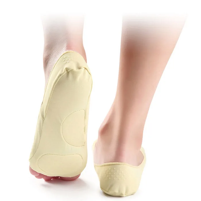 Invisible sweat absorb five toe separate with foam pad toes split diabetic toe socks