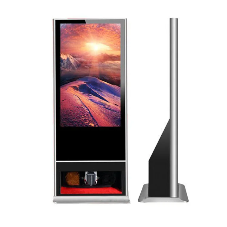 
LCD Advertising Player with hotel shoe polishing machine electric shoe polisher function 