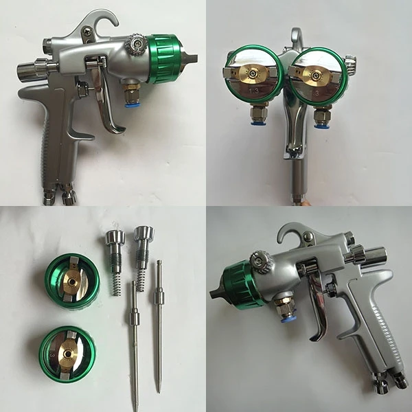 Double nozzle spray gun ningbo air tools new patent products paint remover machine water spray gun chrome plating paint spray ca