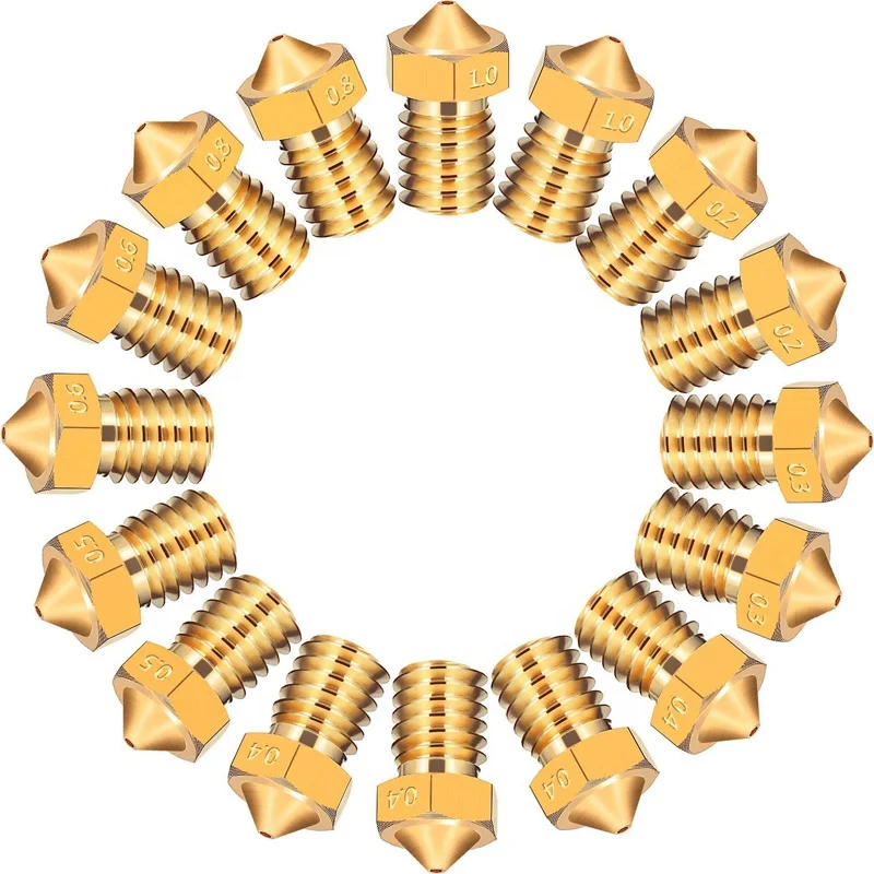 Brass V5 V6 3D Printer Nozzle 0.2  E3D V6 Nozzle