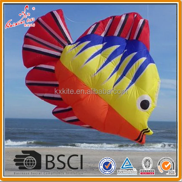 Large inflatable fish kite from weifang kite factory