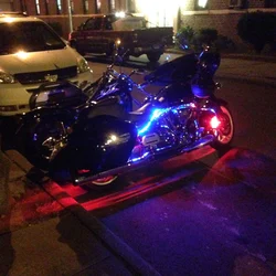 12pcs RGB Motorcycle LED Strip Light Kit UnderGlow accent light Strip with Wireless Remote Controller