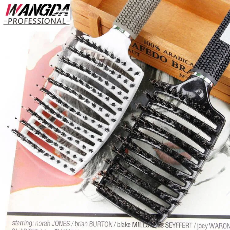 Professional Hair Comb hair Brush Women paddle brush with Bristle&Nylon Salon Styling Hairdressing Tools