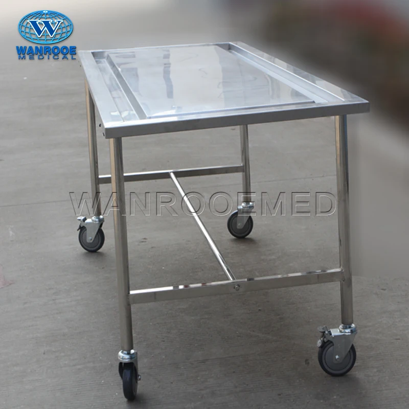 GA201 Low Price Stainless Steel Frame Funeral Autopsy Embalming Table