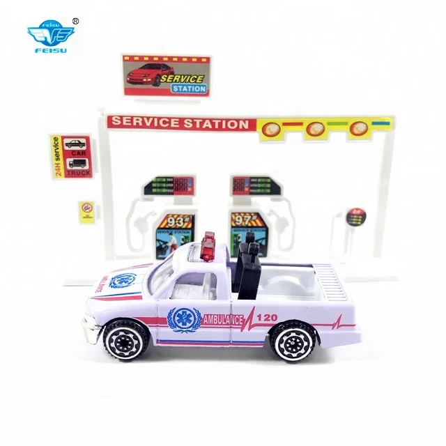 Full set of ambulance diecast car toy mini metal car for kids