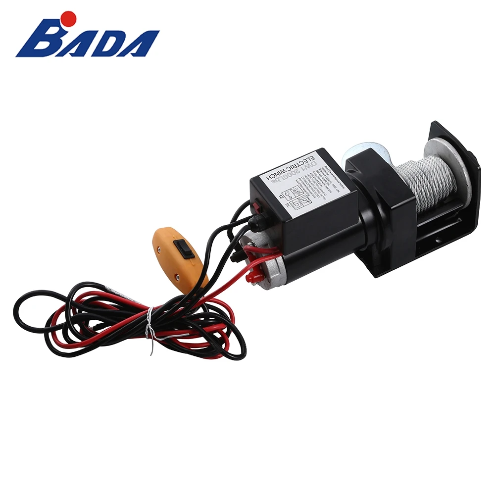 Factory produces sale 12V/24V DC 2000lbs(909kgs) power electric boat winch for cranes