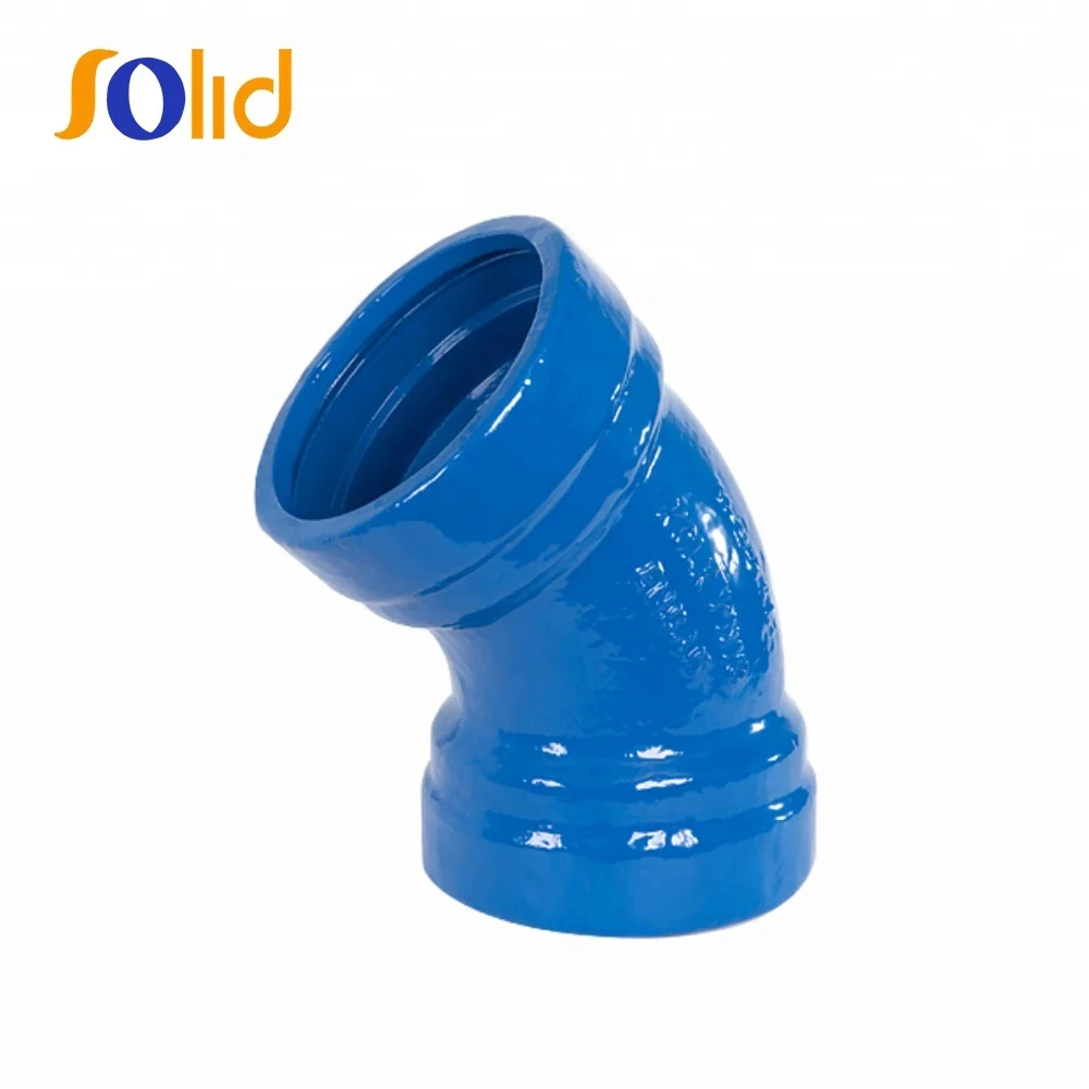 Ductile Iron Tyton Joint Pipe Fittings Double Socket  90 Degree Bend