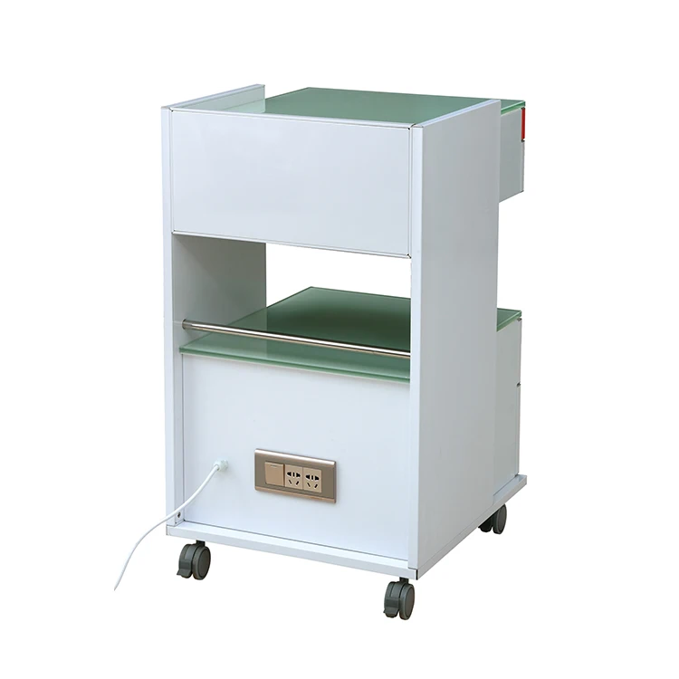 Dental mobile cabinet cart 3 drawers dental medical rolling assistant cart with wheel storage cabinet for dental clinic