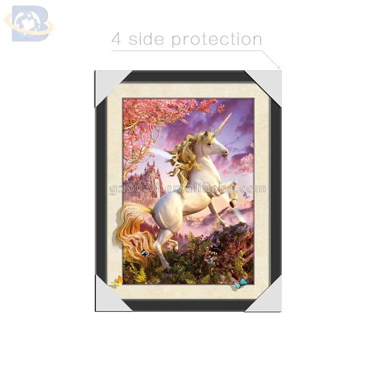 
china art deco unicorn painting,art 3d unicorn picture wall 