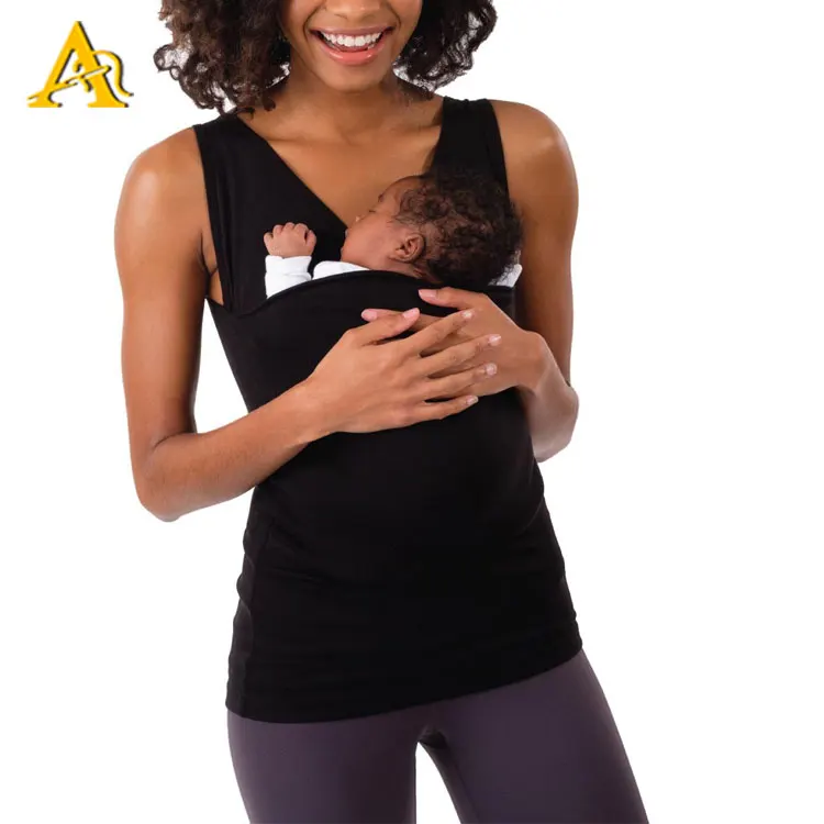 
Wholesale Maternity Top Clothes Baby Carrier Wrap Top Hands Free Kangaroo Care Soothe Shirt 