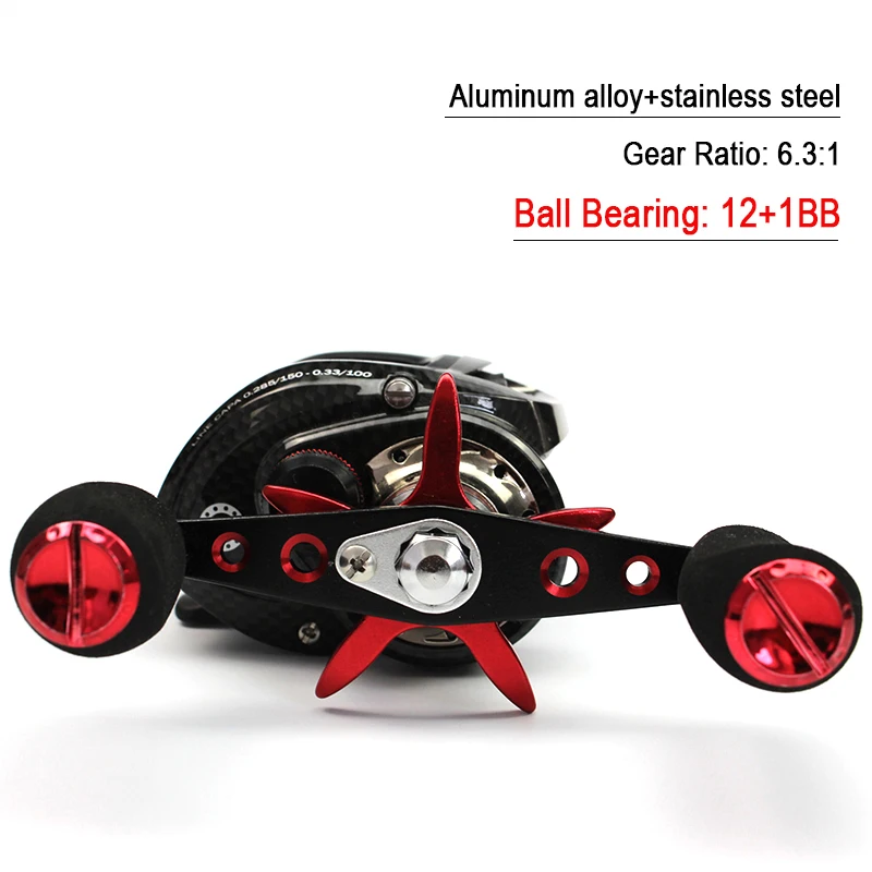 Fulljion 6.3:1 Left Right Hand 12+1BB High Speed Baitcasting Fishing Reels