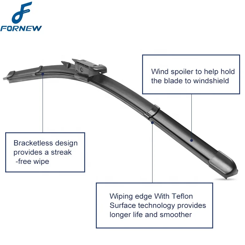 Fornew Car Front Windshield Wiper Blades for Volkswagen VW Crafter Fit Pinch Tab Arms from 2006-2014