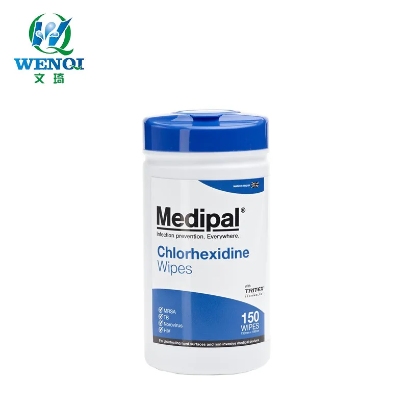 Антисептические хлоргексидиновые салфетки с твердой поверхностью