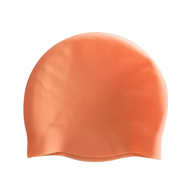 
Customized logo silicone material seamless swim caps 