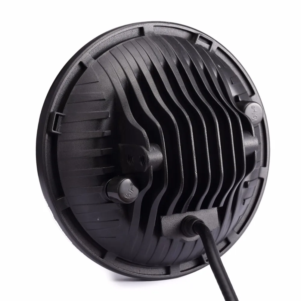 Guangzhou supplier 7 inch round led headlight for toyota for Jeep car led headlight turn signals warning day time running light