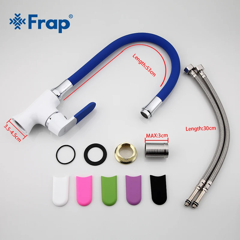 Frap Multi-color Silica Gel Nose Any Direction Kitchen Faucet Cold and Hot Water Mixer Torneira Cozinha F4034 7253