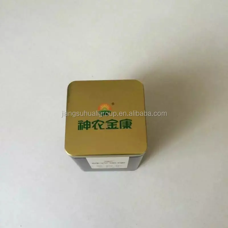 
Square tea tin box 