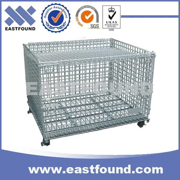 
Heavy Duty Forklift Wire Container for Industrial Storage Stackable Storage Bin Metal Cage 