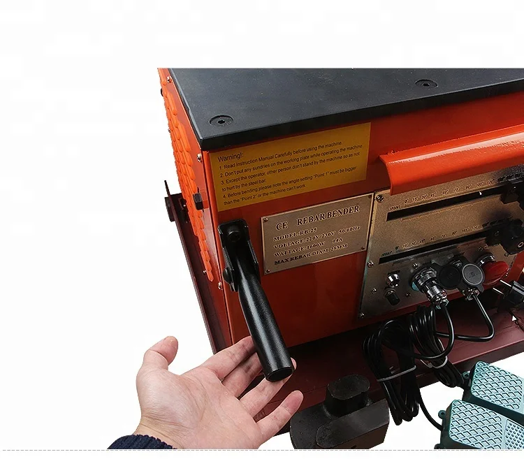 Electric Rebar Steel Bar Steel Rod Bending Machine RB-25 25mm