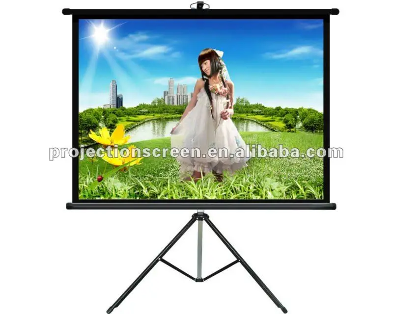 высокое качество белая матовая штатив проекционный экран с автоматизацией само- система блокировки