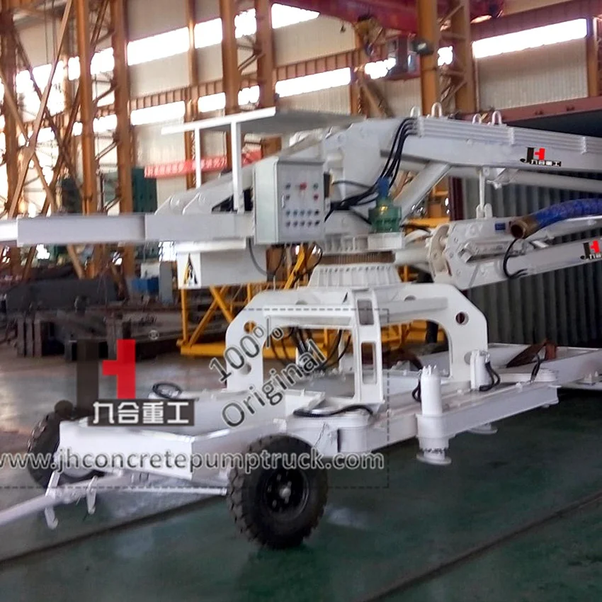 Engineering construction machinery 15m wheel type hydraulic mobile concrete placing boom for sale