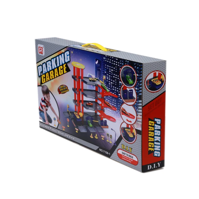 Truck Parking Lot Kids Construction Toy 36pcs Diy Assembly Super Parking Carage Set