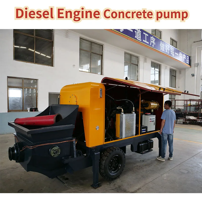 40m3/h Diesel hydraulic trailer concrete transportation pump for sale