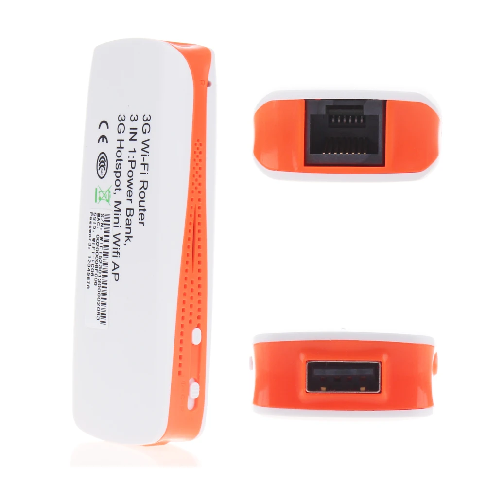 3G Wifi Mobile Wireless Router Hotspot 1800mAh Powerbank 3g hotspot usb modem router