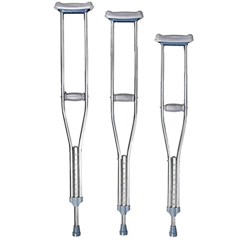 Hardworking 9 file stainless steel sturdy medical crutches