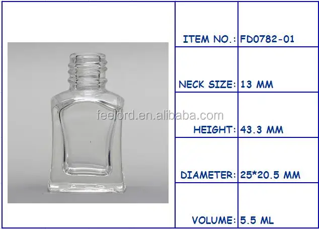 5.5ml empty nail polish bottle more than 2000 bottle designs for choice FD0782-01 clear nail polish packaging bottle