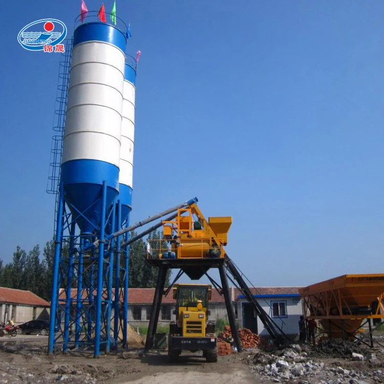 Factory direct sale reliable quality HZS50 concrete mixing plant with small mortar mixer
