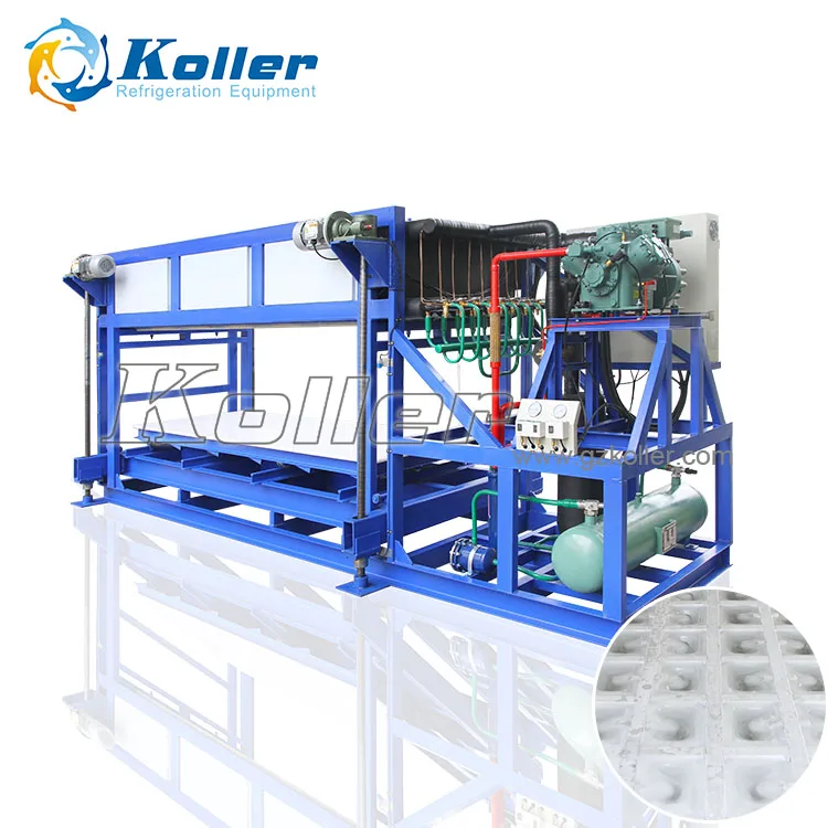 Koller 5 tons/day Directly Evaporated Ice Block Making Machine with Aluminum Plate Ice Moulds DK50