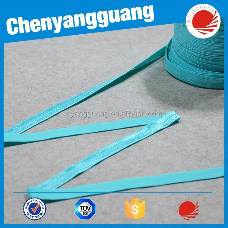 Fold over elastic tape/lycra binding tape nylon and spandex for garment or bags