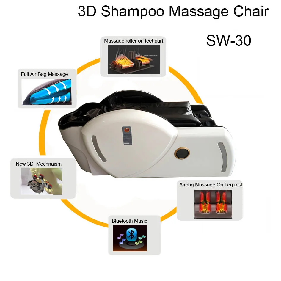 Новейший умный лучший массажный 3d-шампунь, кресло для красоты, для мытья волос, для салона красоты, шампунь, Массажная кровать