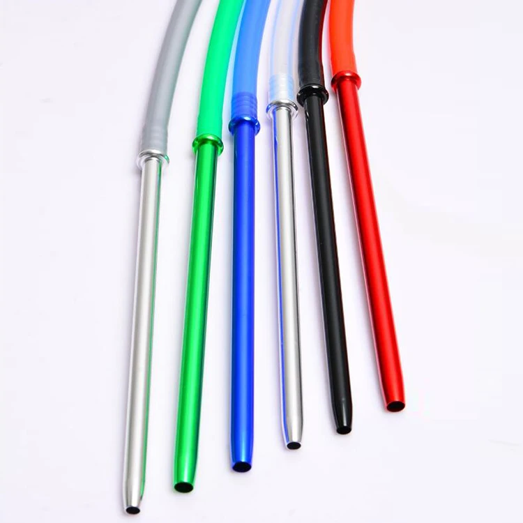 Hookah Hose Set Washable Silicone Hose Shisha Pipe with Long Aluminum Handle