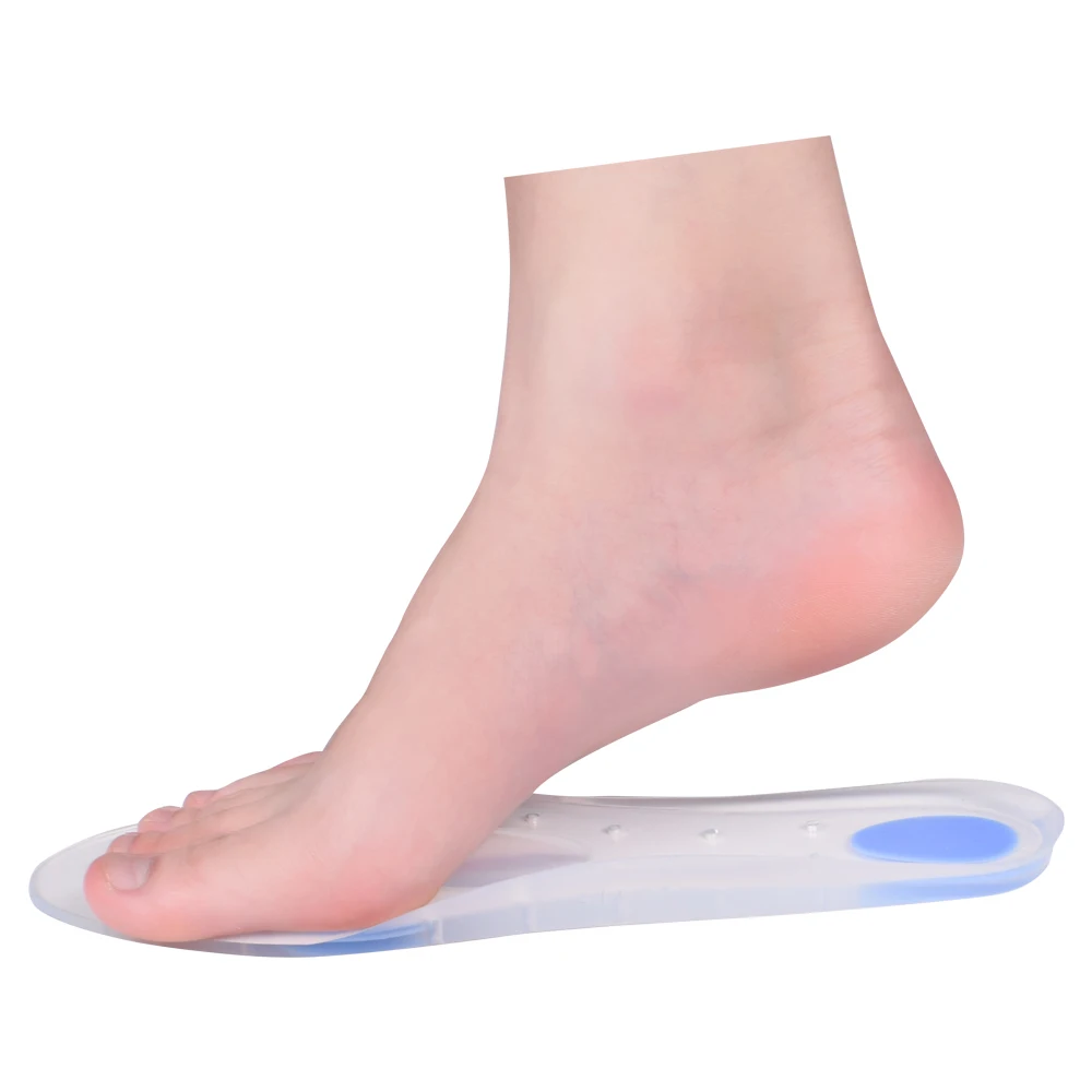 
ZRWD07 Wholesale Medical grade silicone pads Massaging Shoe Inserts Silicone Gel orthotic Insoles 