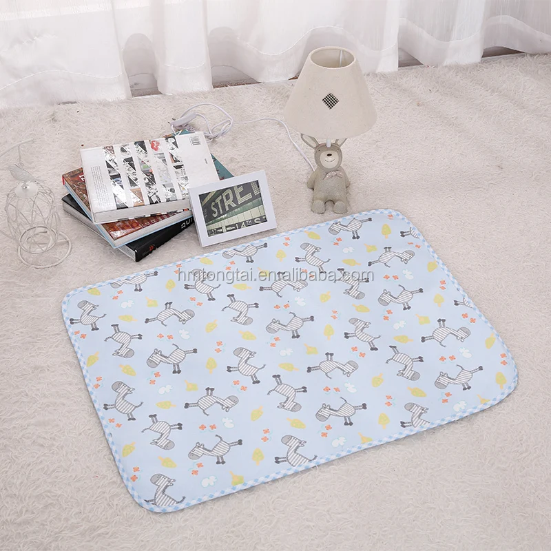 
bamboo fibre water-proof and free breathing ultralarge baby changing pads mat zebra style 