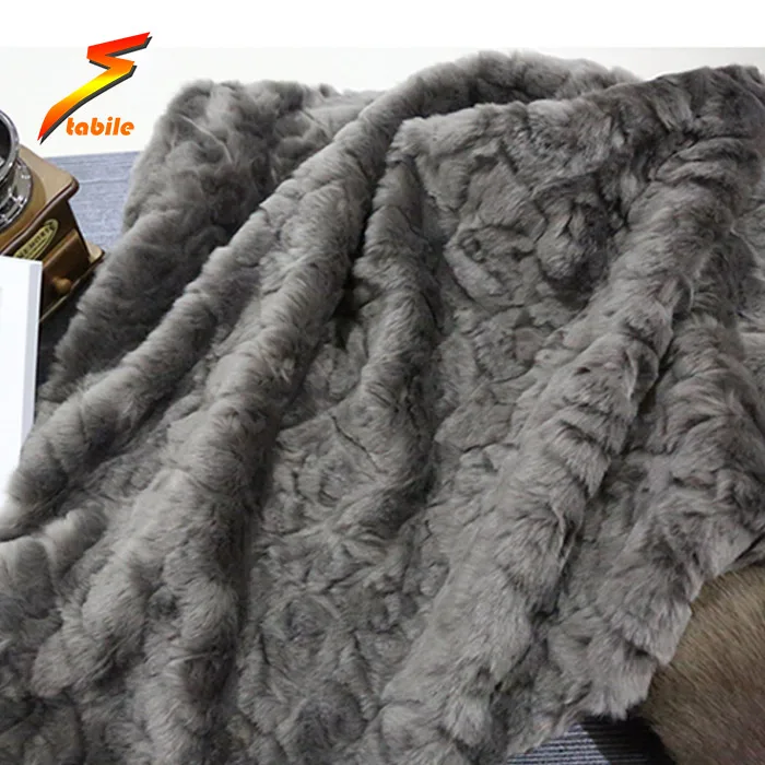 STABILE plush faux fur fabric blanket garment raw material