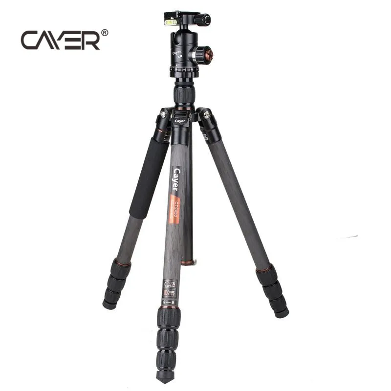 Good quality camera tripod Cayer CT2450X3 Carbon Fiber tripod with 4 section telescopic legs