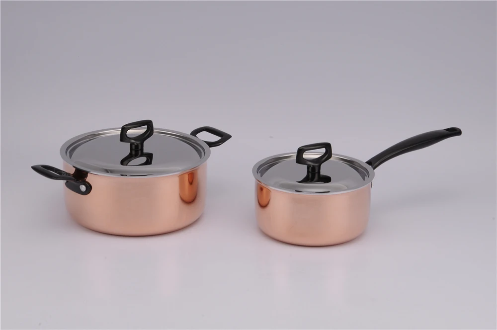 2.0-3.0mm Triply Copper Stainless Steel Cookware Set Dutch Oven Casserole Induction Available