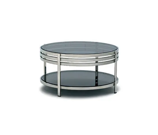 
Round coffee table in glass top 