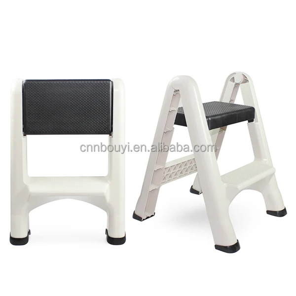 
factory price two step plastic folding ladder 