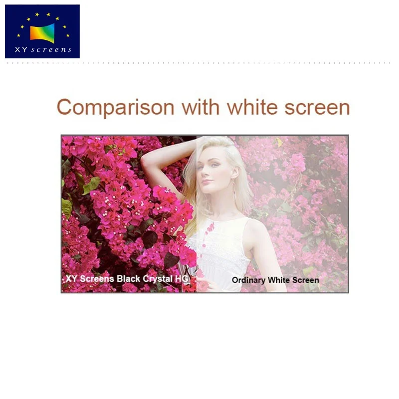 xy screen 100 inch ALR high gain black diamond thin frame projector projection screen for home theater living roon office
