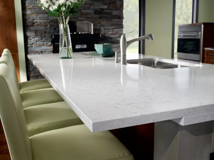 
Used for kitchen white galaxy quartz countertop with NSF certificate 